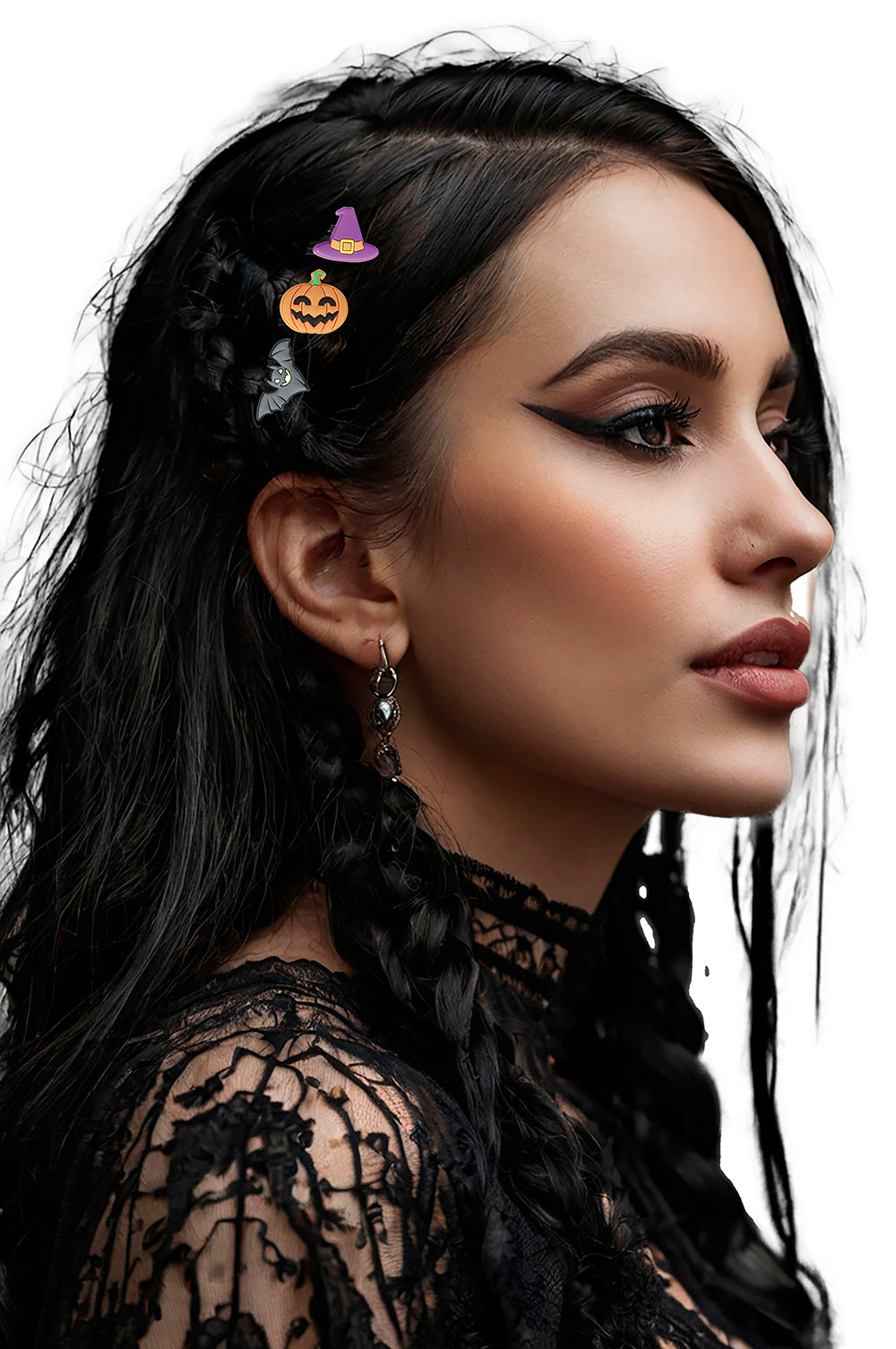 SET OF 5 HALLOWEEN HAIR CLIPS, ADULT