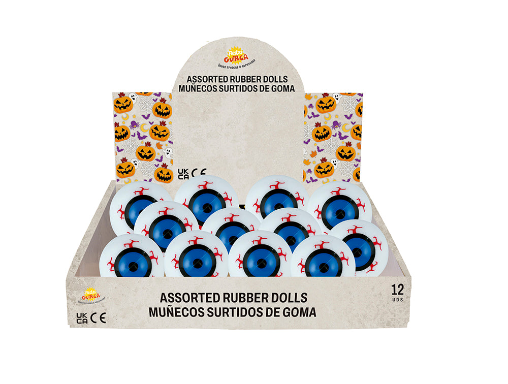 DISPLAY OF 12 BOUNCING BALLS WITH EYES LIGHT, 5.5