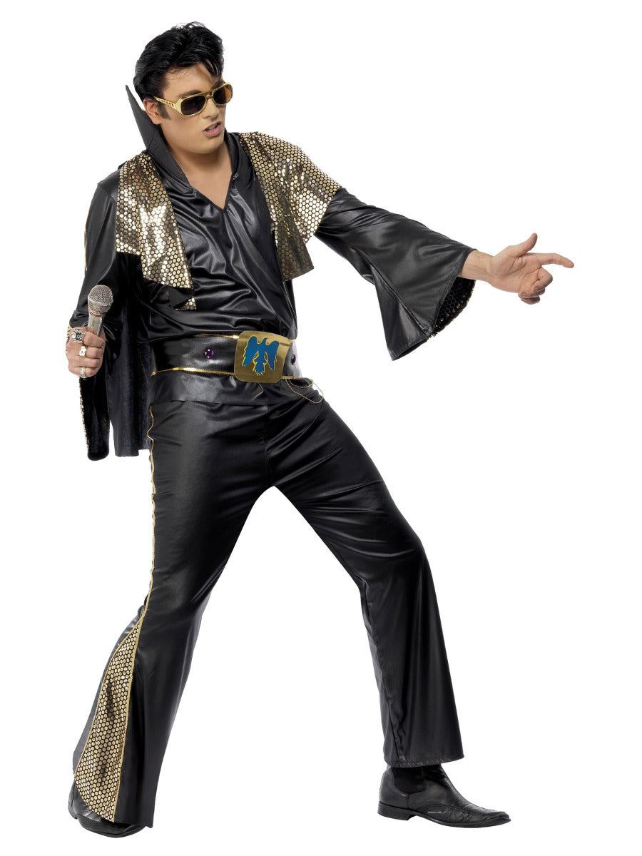 Elvis Costume, Black & Gold - 1