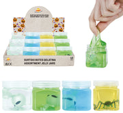 12 ASSORTED SLIME JARS WITH SPIDERS AND ALIENS 5.5