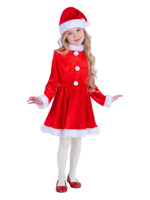 Mini Miss Santa Costume, Red - 2