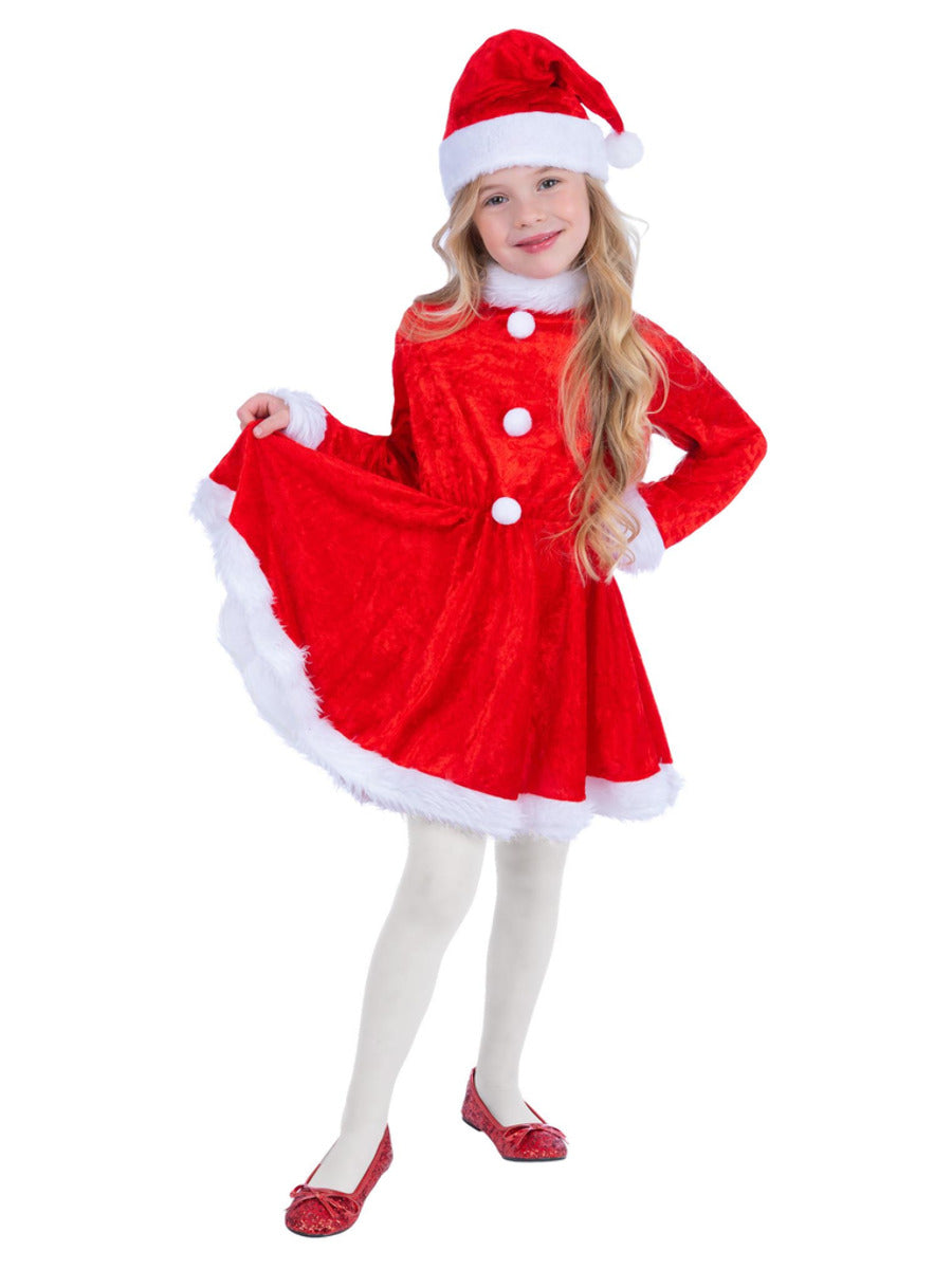 Mini Miss Santa Costume, Red - 6