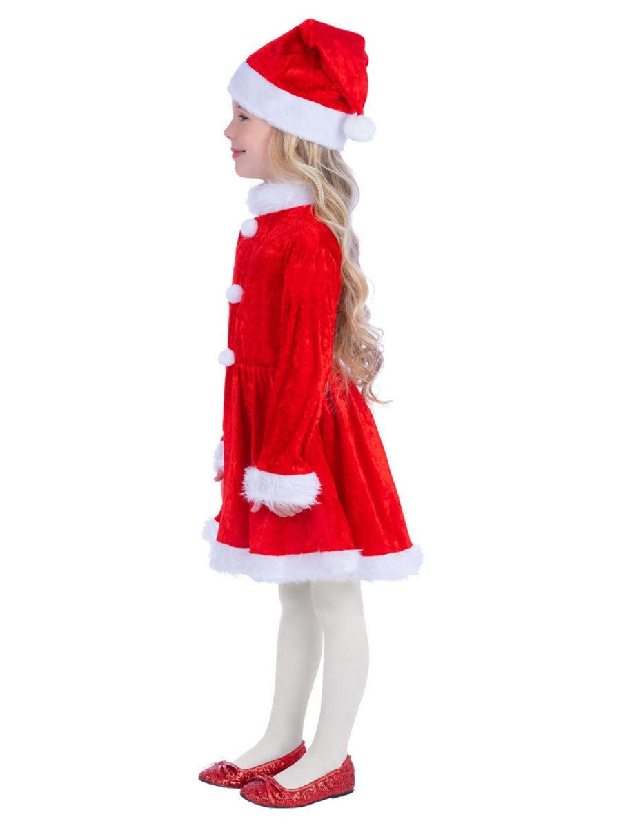 Mini Miss Santa Costume, Red - 5
