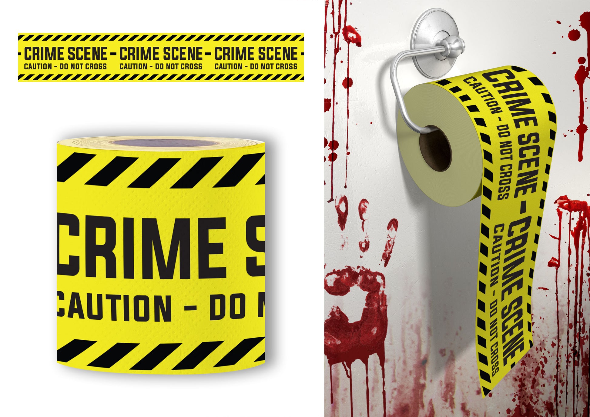 CRIME SCENE WC PAPER ROLL, 2 LAYERS 30M