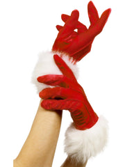 Santa Gloves, Red 1