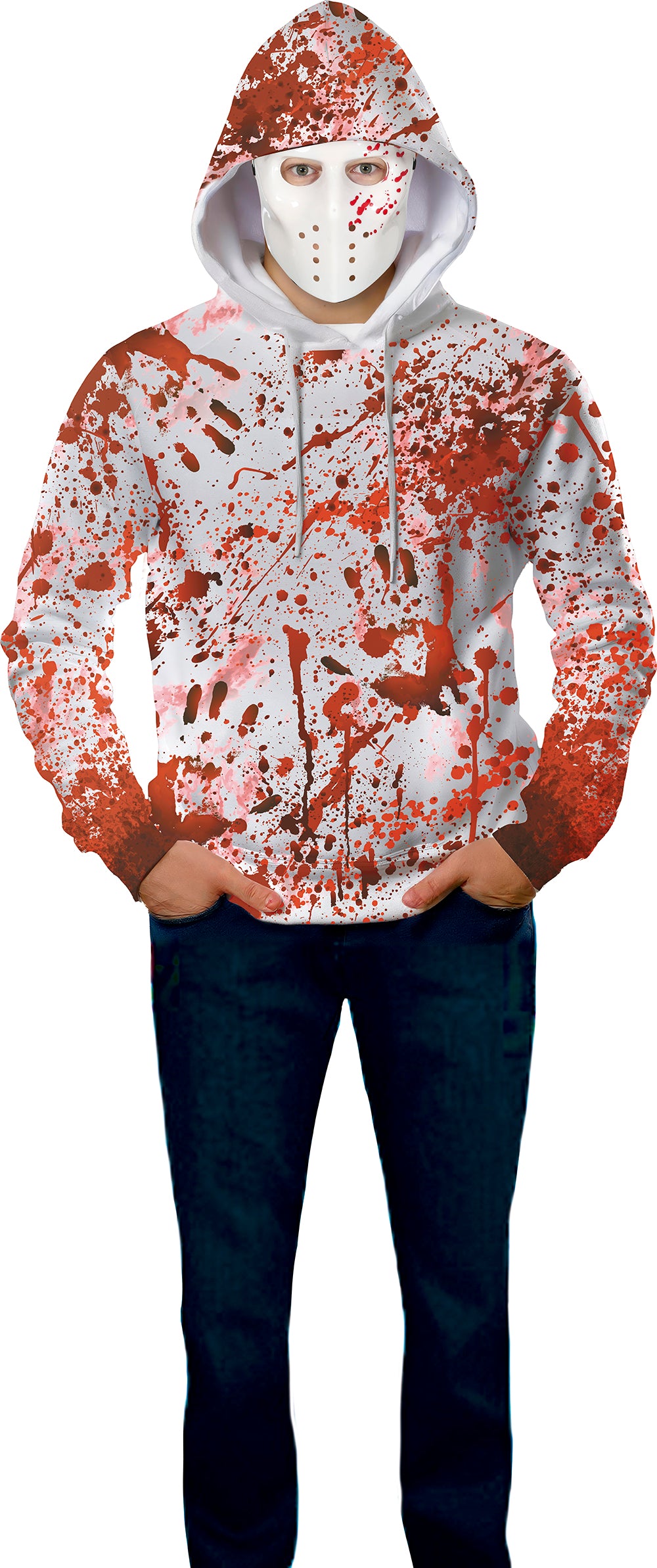 BLOODY HOODIE WITH MASK, ADULT, 52 - 54 (L)
