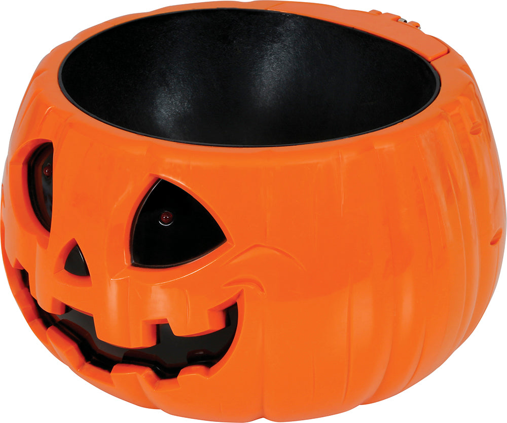 PUMPKIN BOWL WITH LIGHT, SOUND AND MOVEMENT, 15 CM