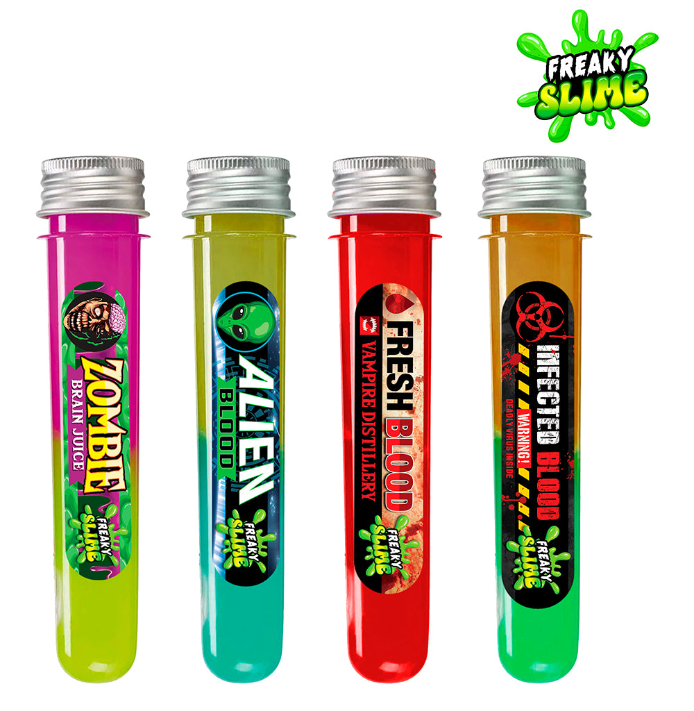 BOX 24 ASSORTED TEST TUBES WITH SLIME