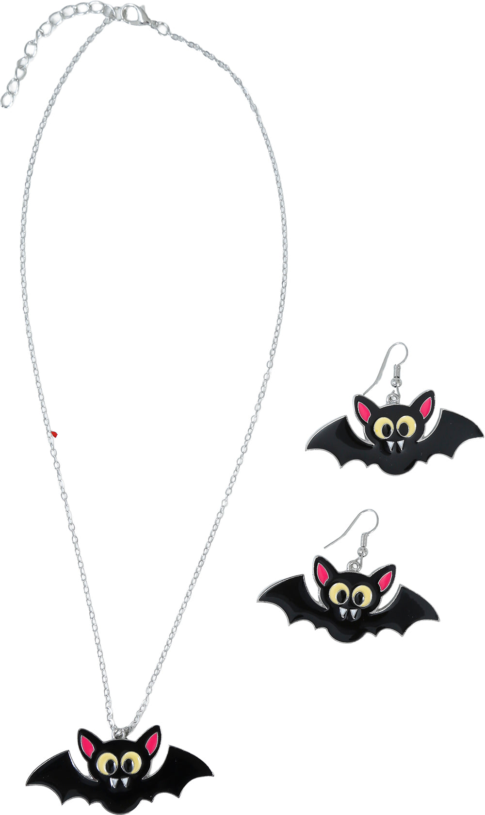 EARRINGS AND NECKLACE HALLOWEEN SET, BATS