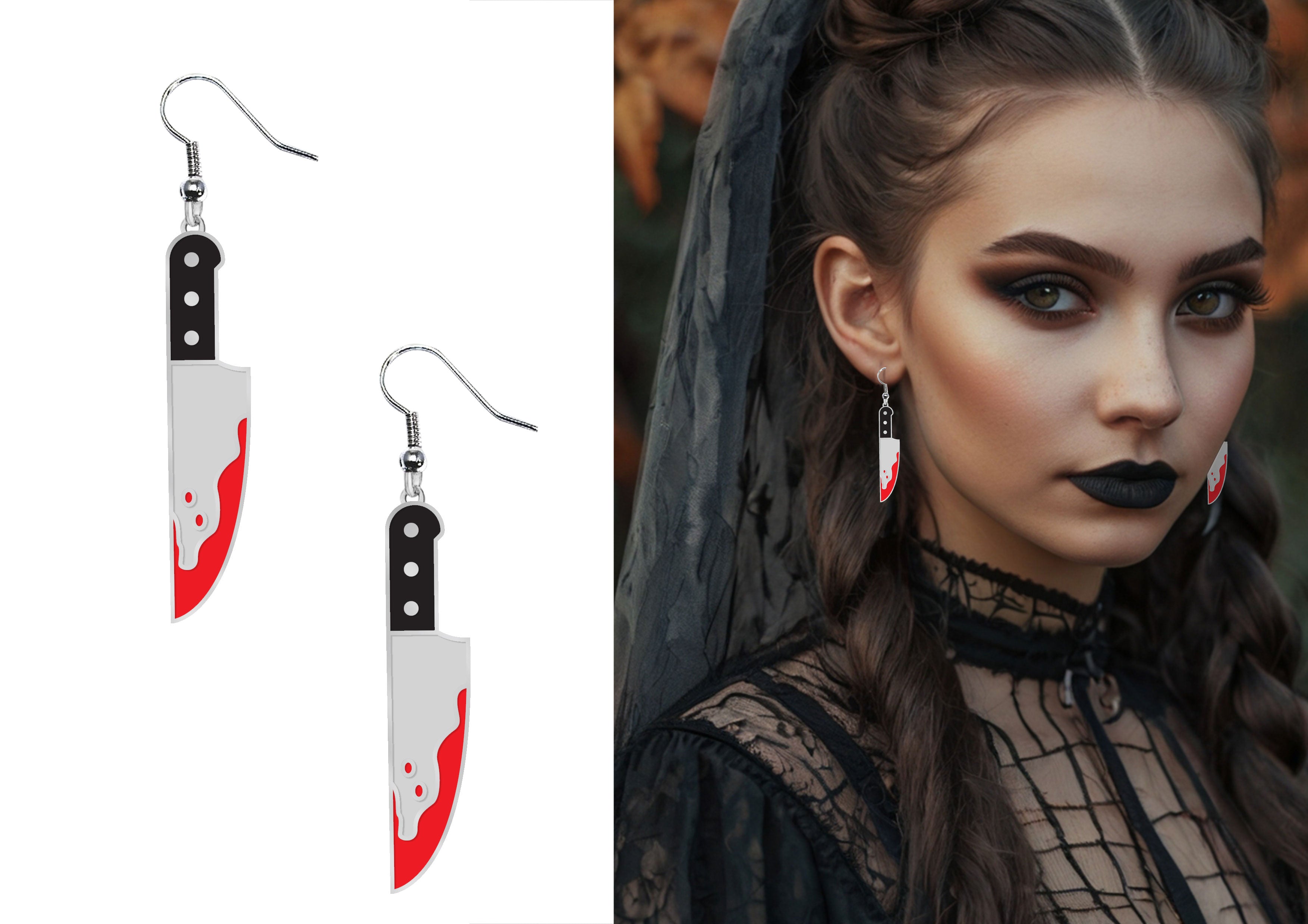 HALLOWEEN EARRINGS, KNIFES