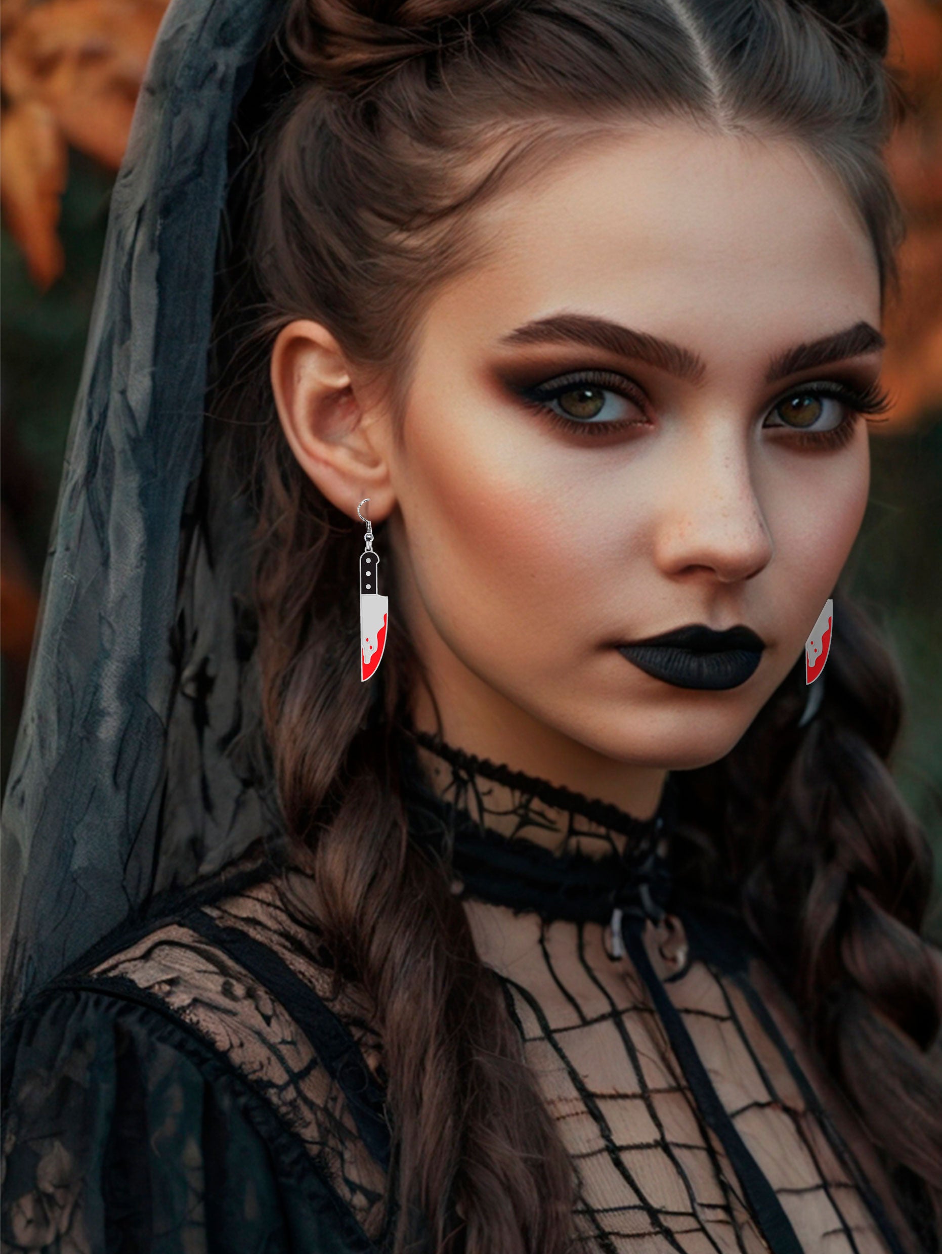 HALLOWEEN EARRINGS, KNIFES
