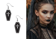 HALLOWEEN EARRINGS, COFFIN