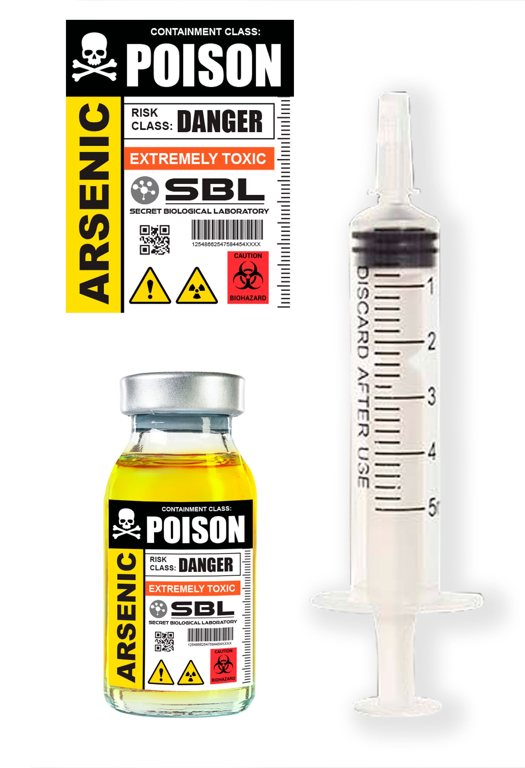 POISON CANISTER WITH SYRINGE