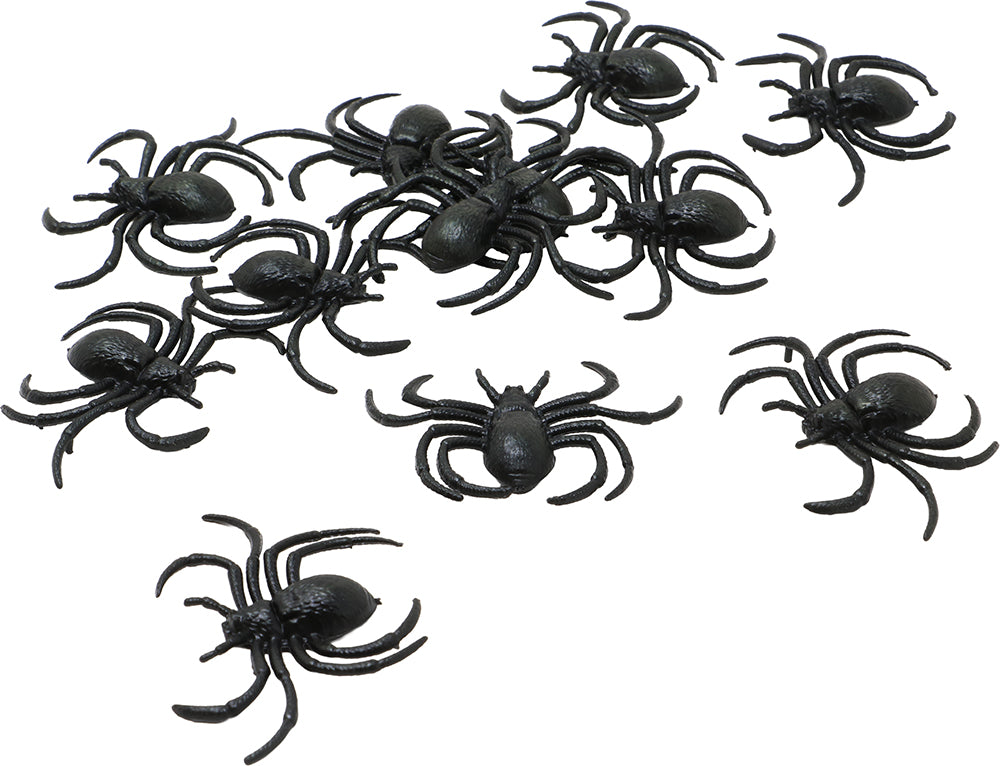BAG OF 12 SPIDERS, 7 CM