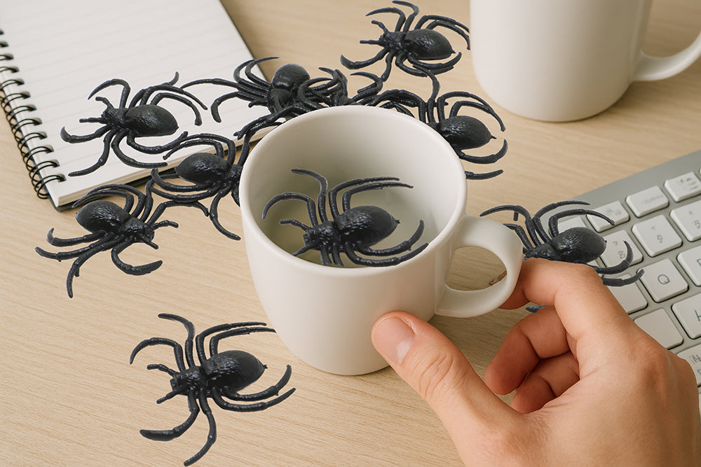 BAG OF 12 SPIDERS, 7 CM