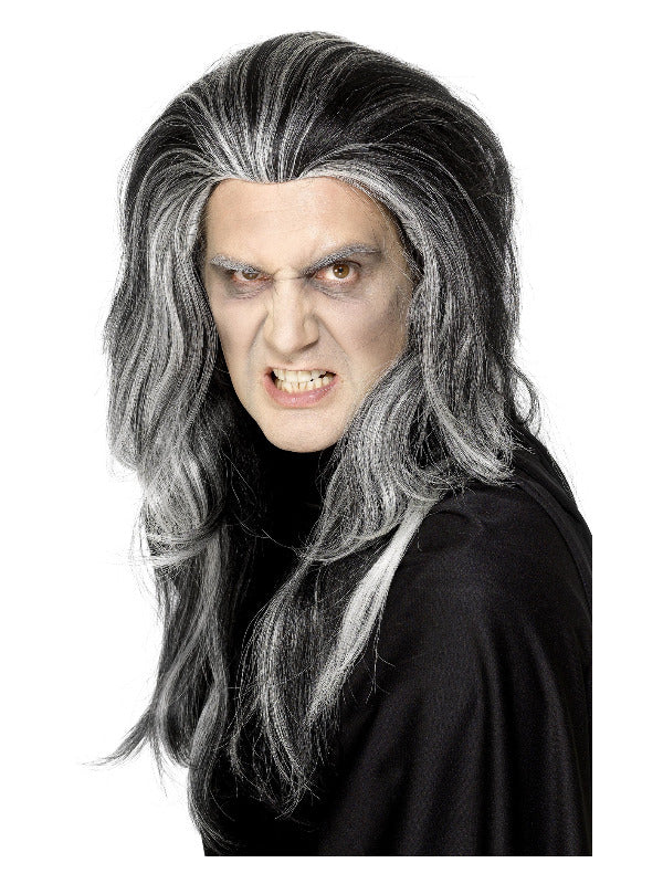Gothic Vampire Wig, Black - 2