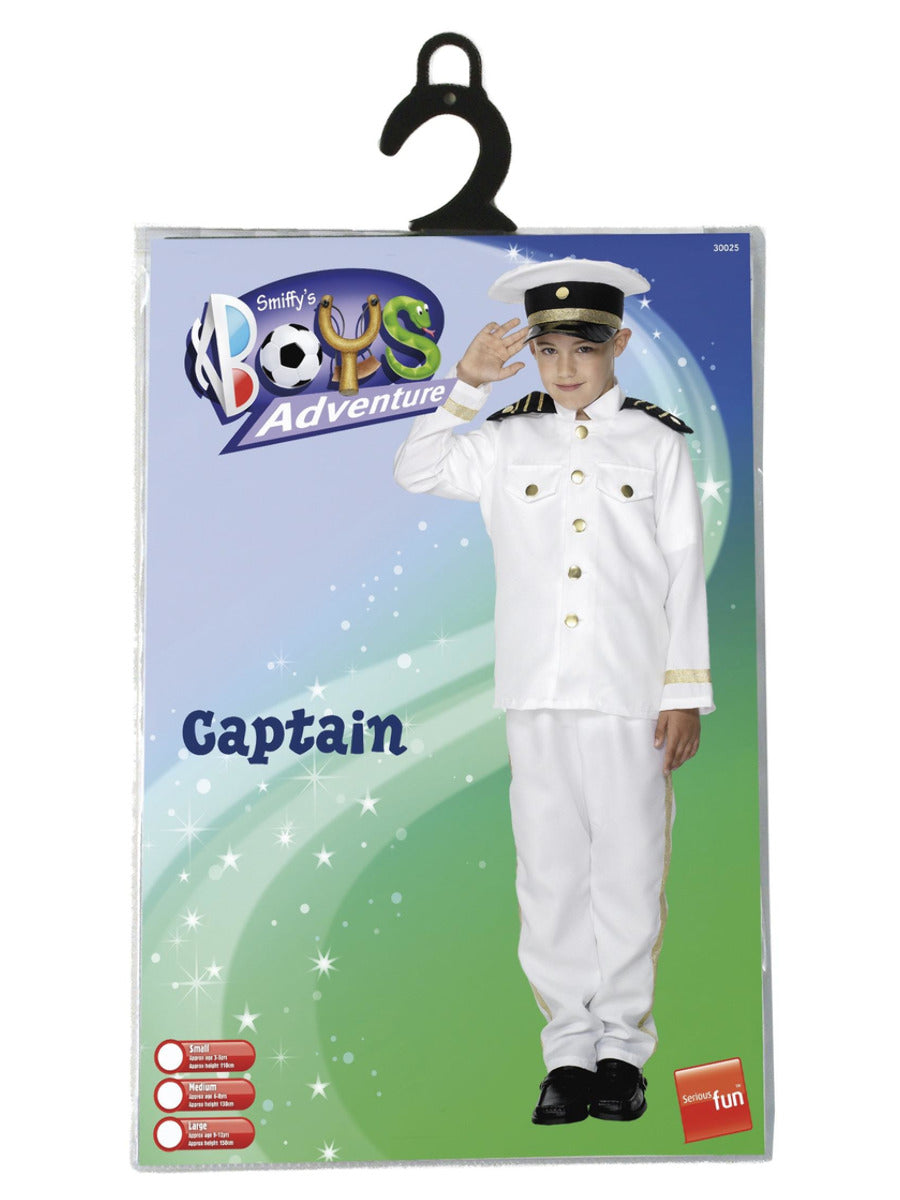 Captain Costume, Child, White - 3