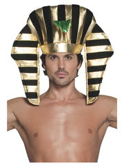 Pharaoh Headpiece, Black & Gold - 1