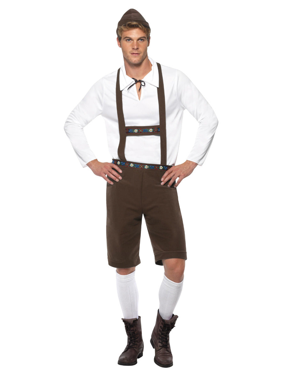 Bavarian Man Costume, Brown - 5