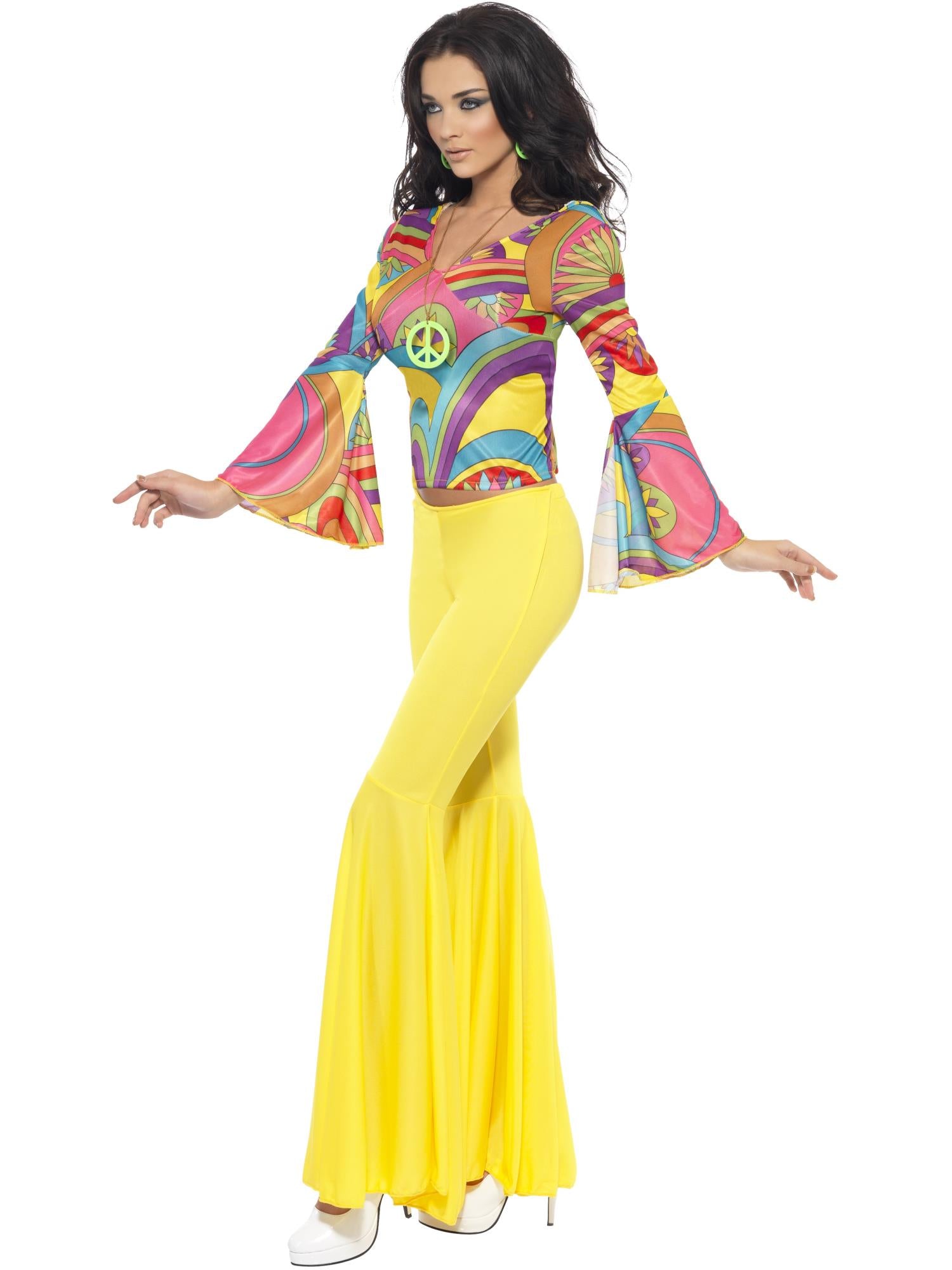 70s Groovy Babe Costume, Yellow 3