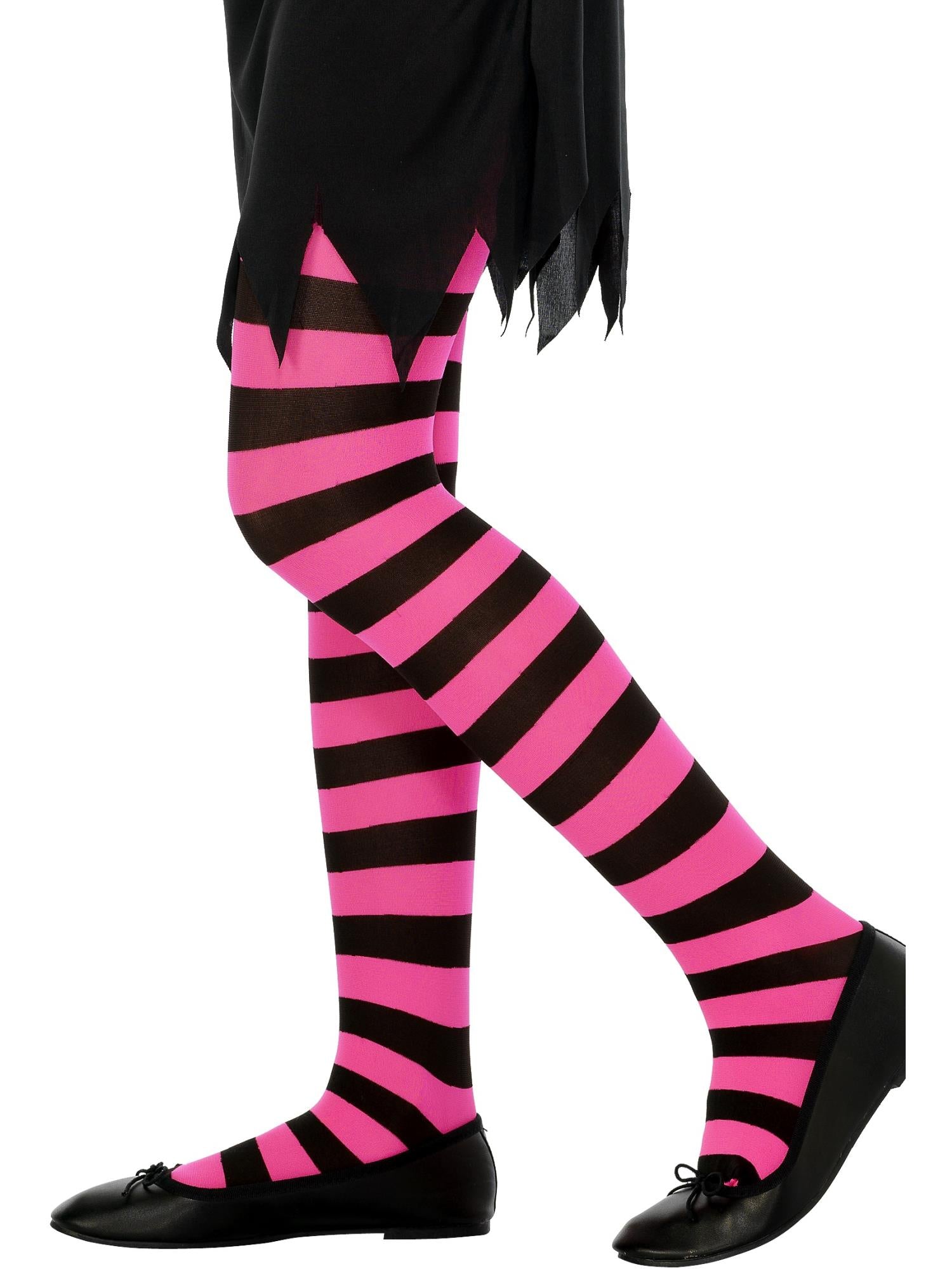 Tights, Black & Fuchsia 1