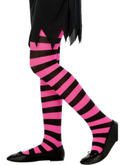 Tights, Black & Fuchsia 1