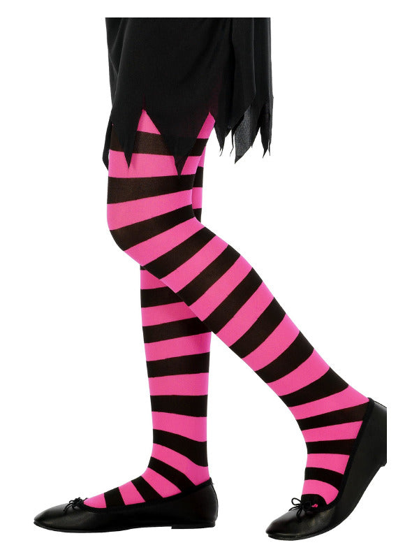 Tights, Black & Fuchsia - 2