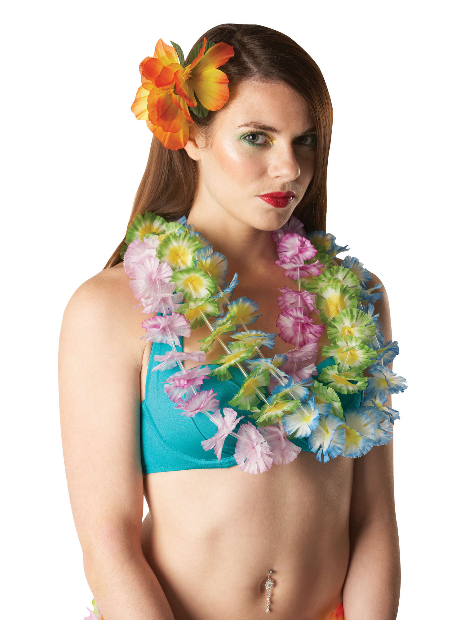 HAWAIIAN LEI-GN/WH/YEL 2