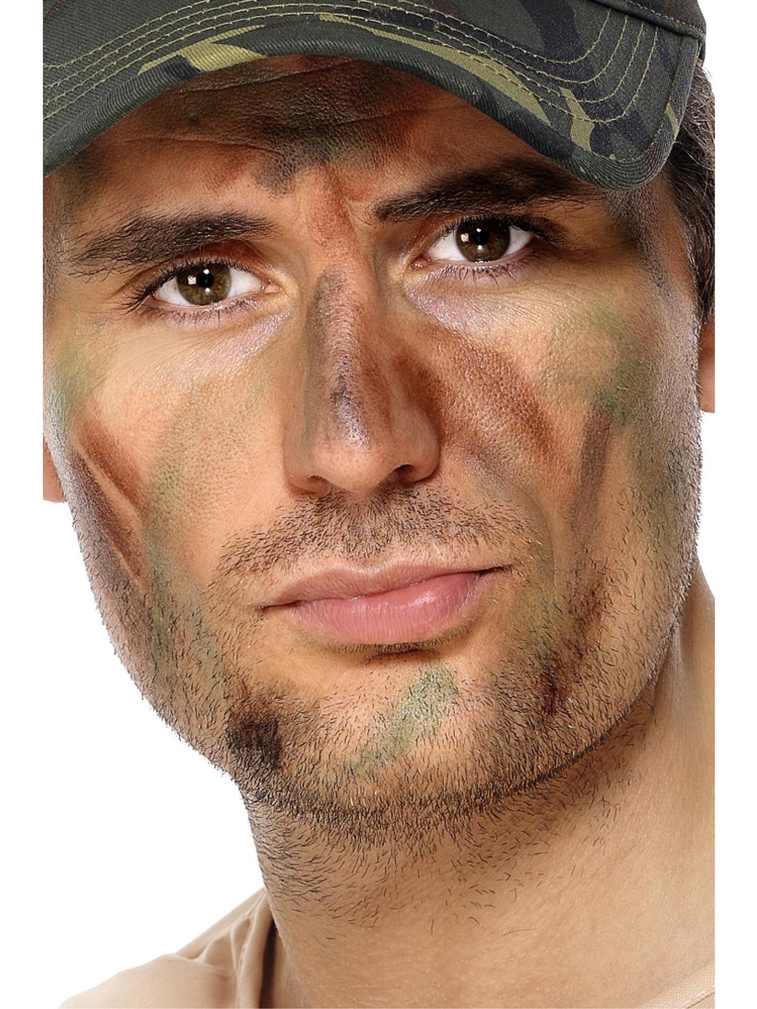 Smiffys Make-Up FX, Army Camouflage Kit, Grease, 1