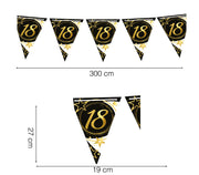 BIRTHDAY PENNANT, 300 CM, 19X27 PAPER
