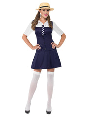 School Girl Costume, Black - 1
