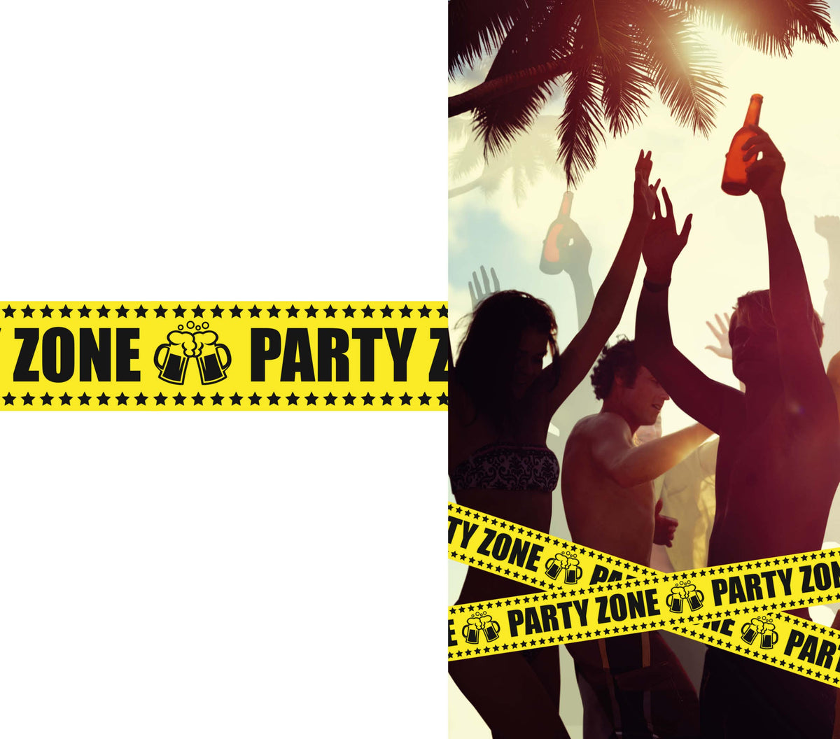 Party Reebon PARTY ZONE RIBBON 6M X 7.6CM – Fancy Dress Town
