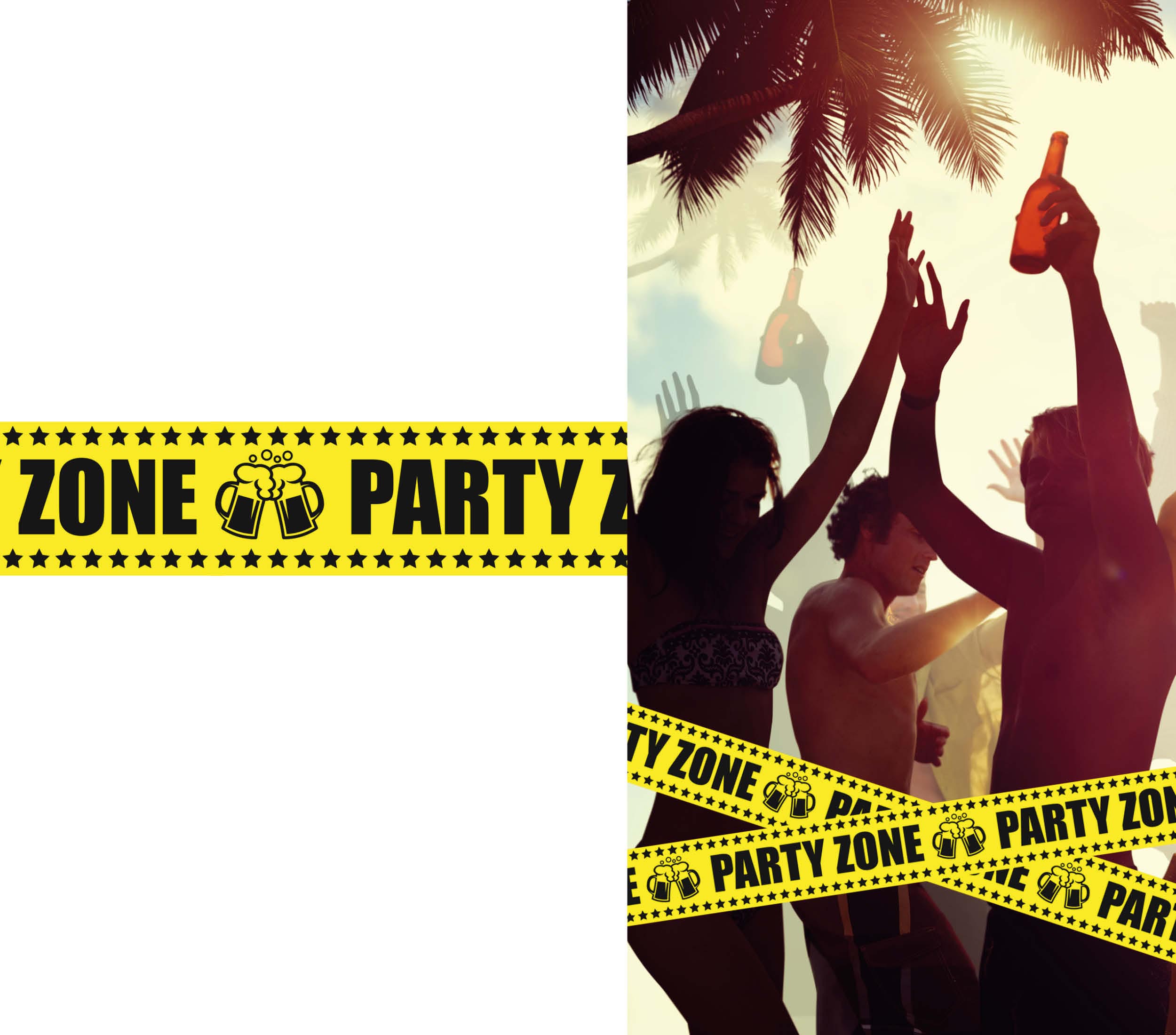 PARTY ZONE RIBBON 6M X 7.6CM