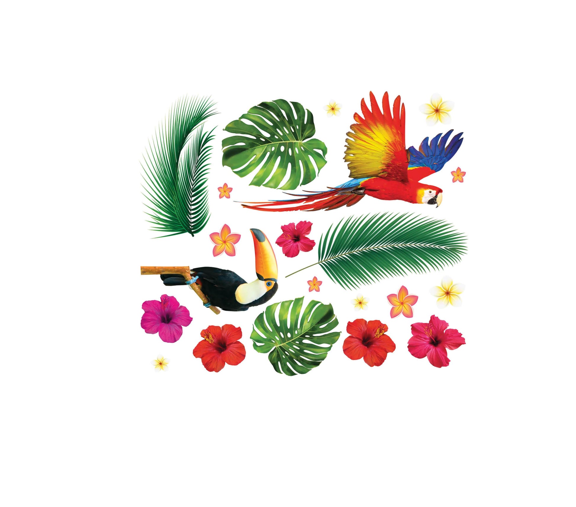TROPICAL STICKER WALL, 70X80 CMS.