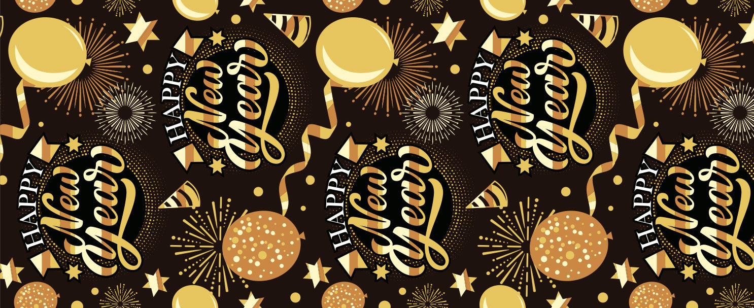 HAPPY NEW YEAR TABLE RUNNER 28X300 CM