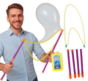 BUBBLE STICKS AND STRING WITH SOAP LIQUID