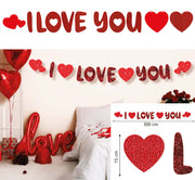 I LOVE YOU GARLAND 300 CM