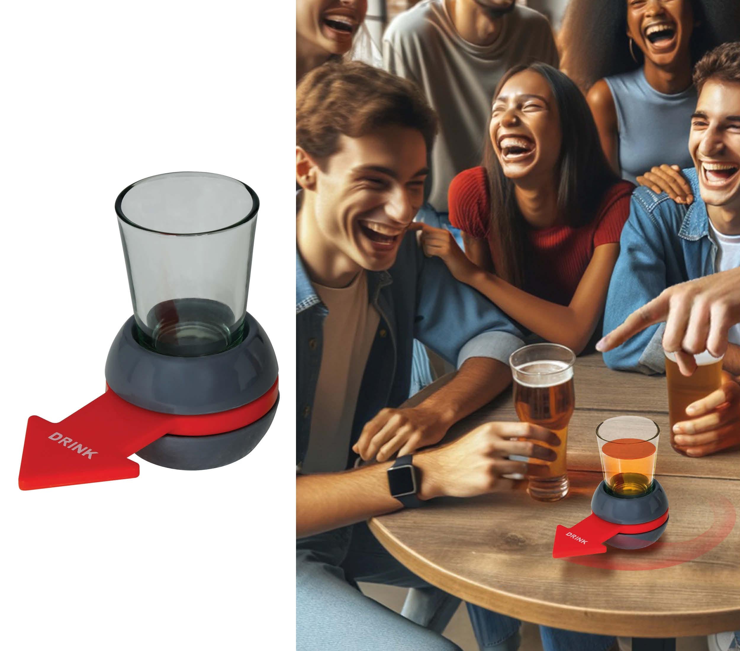ROTATING ARROW DRINKING GAME WITH SHOTS 10 CM