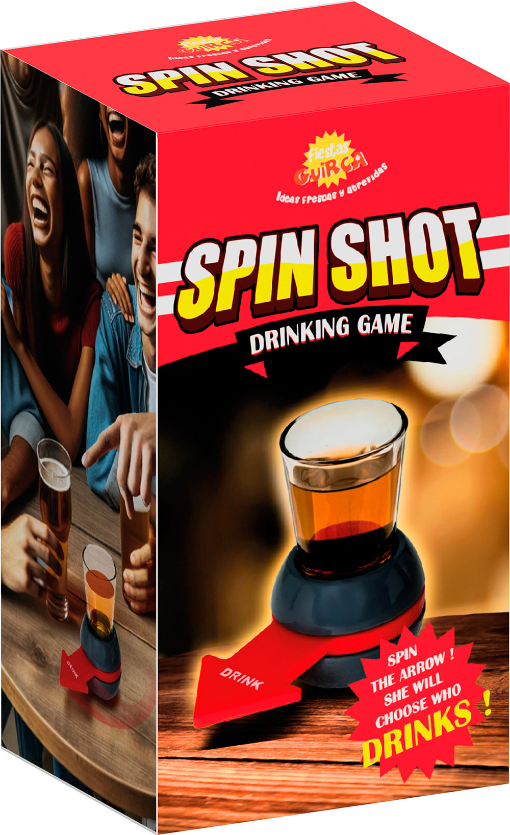 ROTATING ARROW DRINKING GAME WITH SHOTS 10 CM