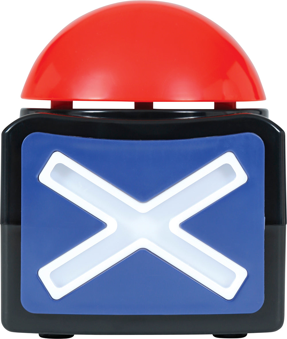 “X” BUZZER BUTTON WITH LIGHT AND SOUND 10X8 CM