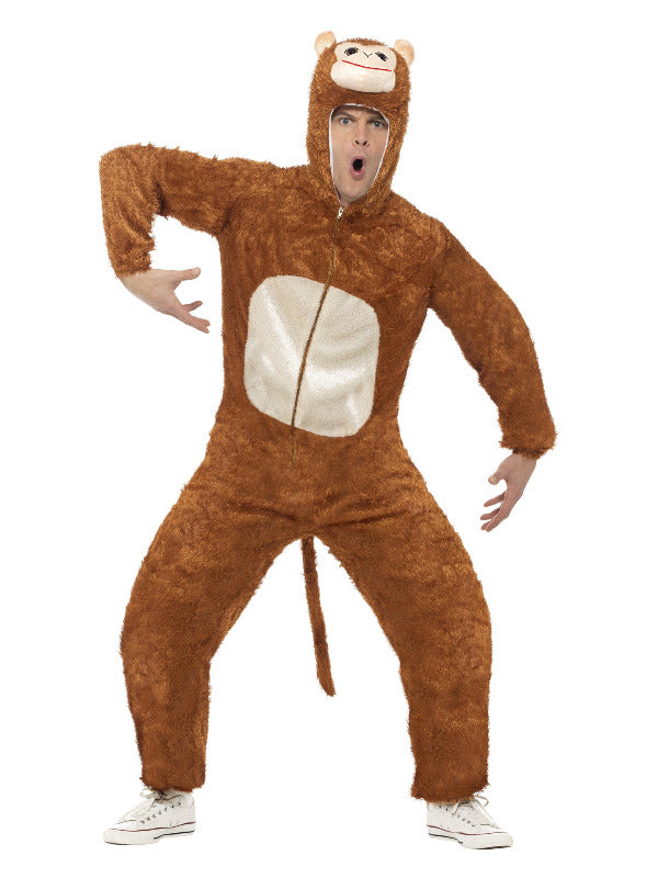 Monkey Costume, Adult, Brown - 2