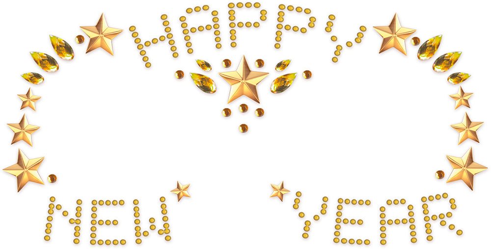 HAPPY NEW YEAR ADHESIVE FACIAL JEWELRY