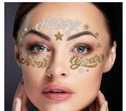 HAPPY NEW YEAR ADHESIVE FACIAL JEWELRY