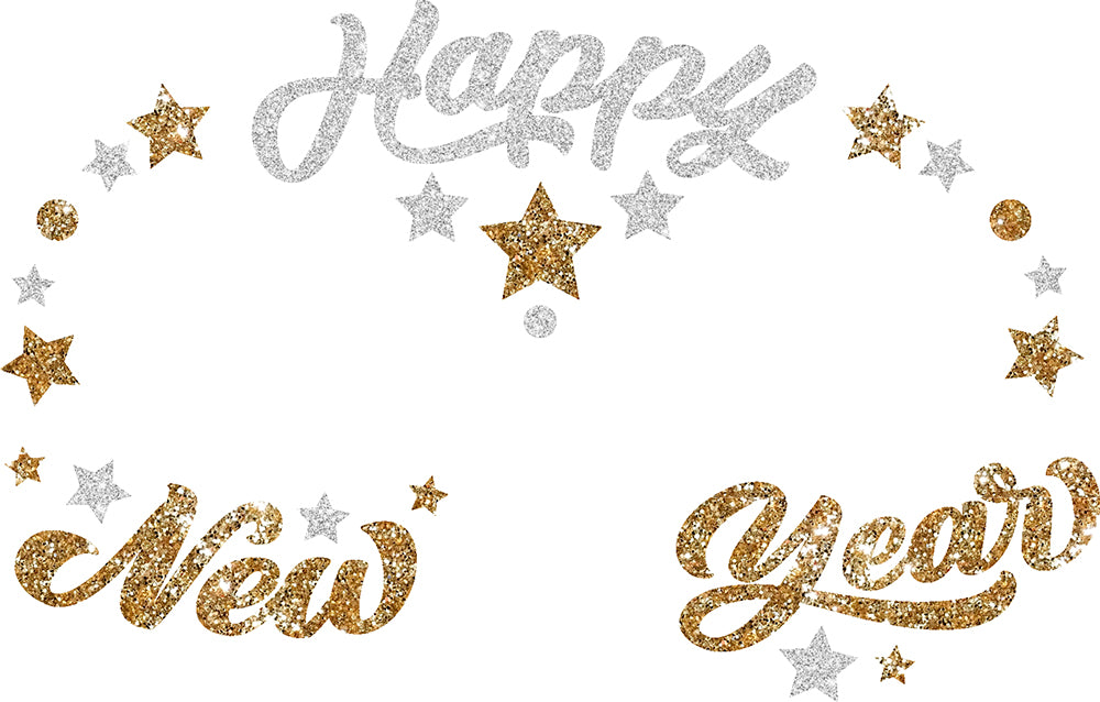 HAPPY NEW YEAR ADHESIVE FACIAL JEWELRY
