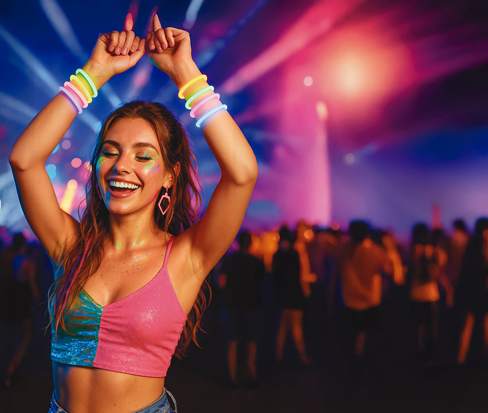 NEON LIGHT BRACELETS 15 PZ