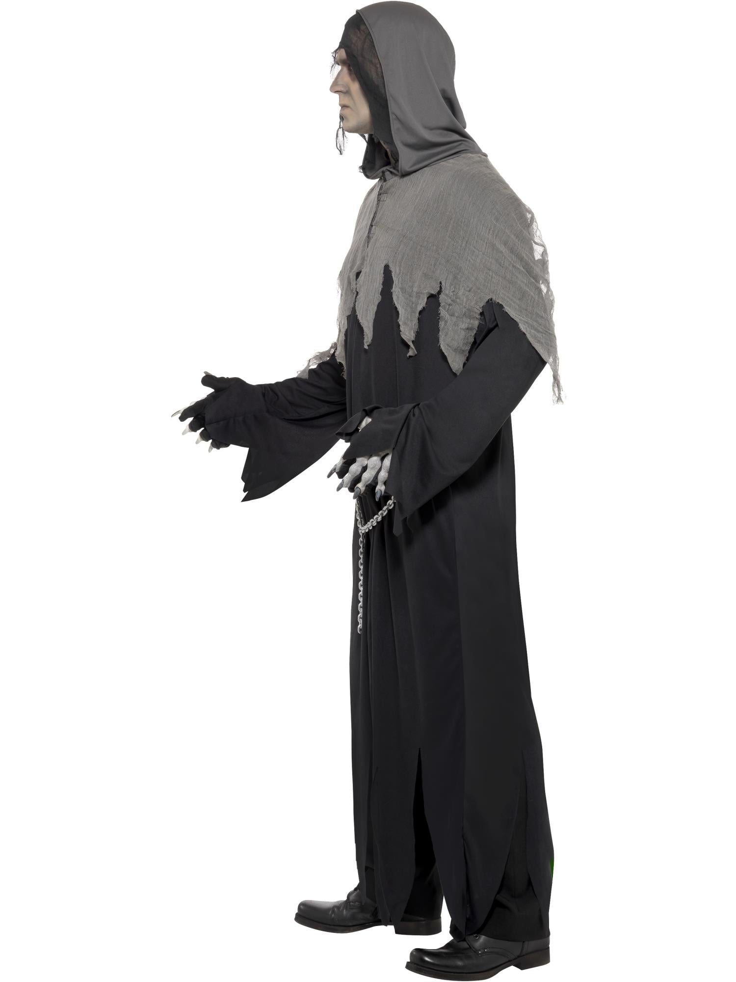 Grim Reaper Robe Costume, Black 3