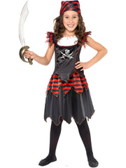 Pirate Skull & Crossbones Girl Costume, Black 1