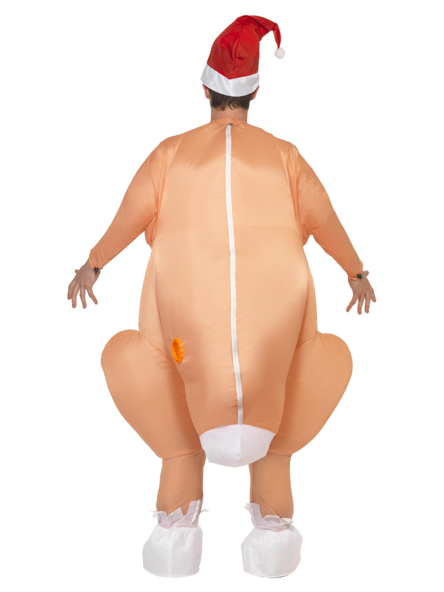 Inflatable Roast Turkey Costume, Nude - 3