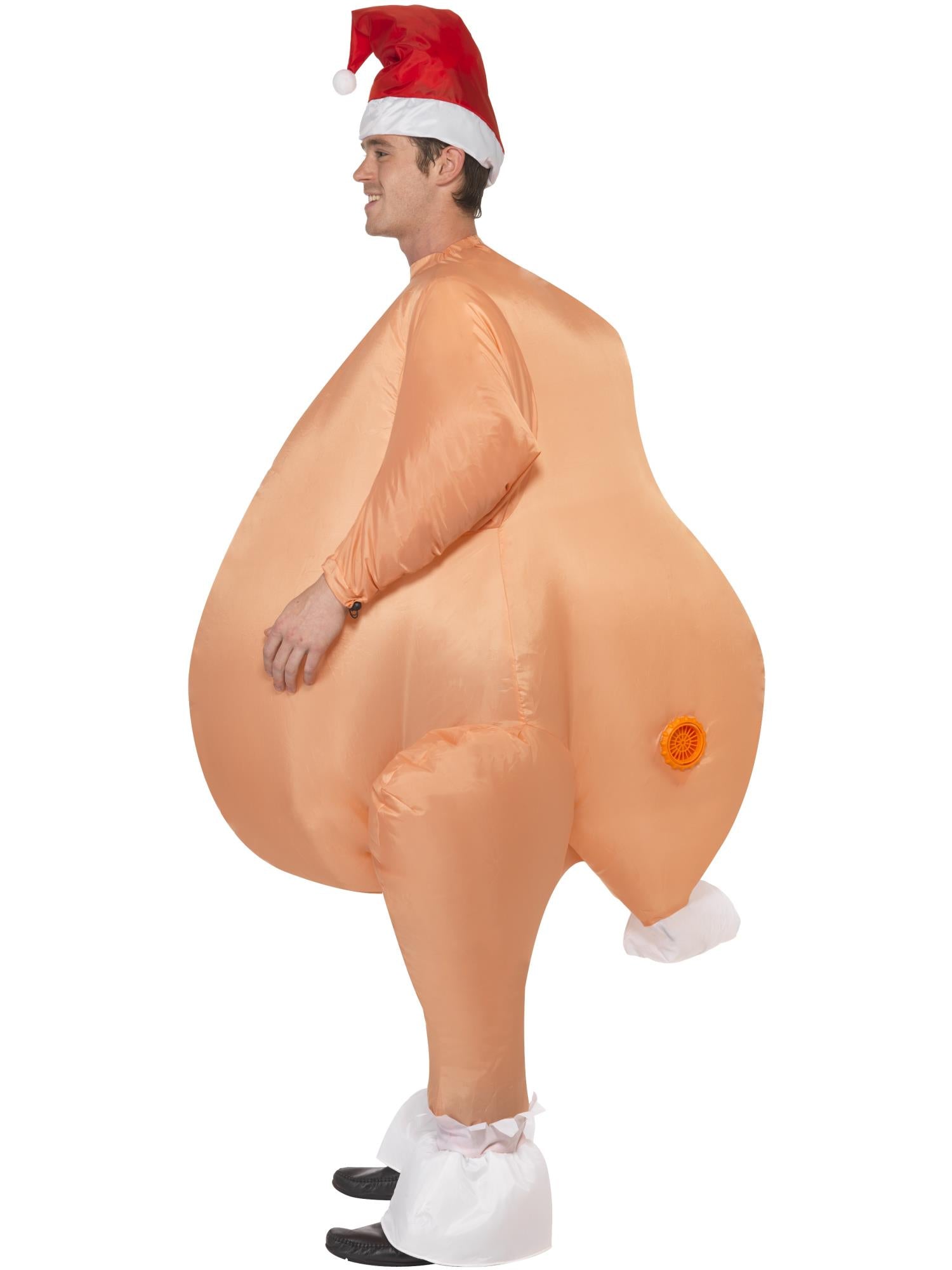 Inflatable Roast Turkey Costume, Nude 3