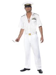 Top Gun Captain Costume, White - 1